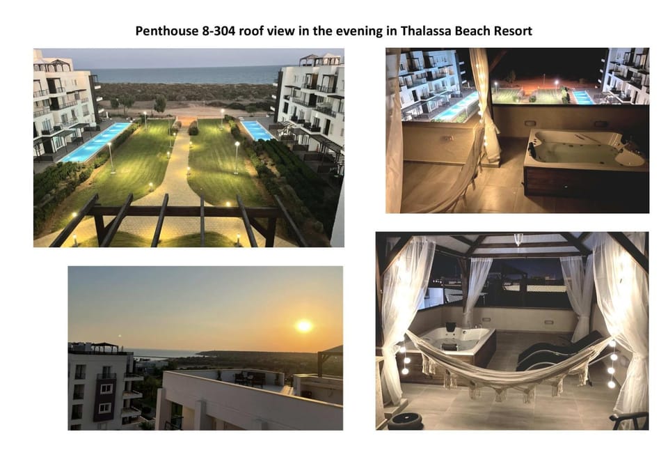 Patio, Night, Hot Tub, View (from property/room), Balcony/Terrace, Decorative detail, Garden view, Pool view, Sea view, Sea view, Entertainment, Sunset, group of guests, Open Air Bath, Family, Bath, VIP