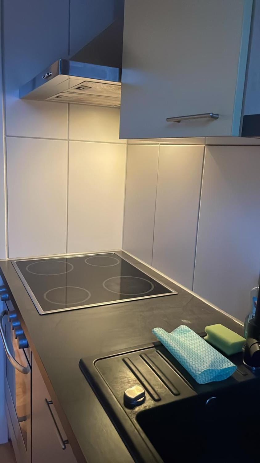 Kitchen or kitchenette, stove, kitchen