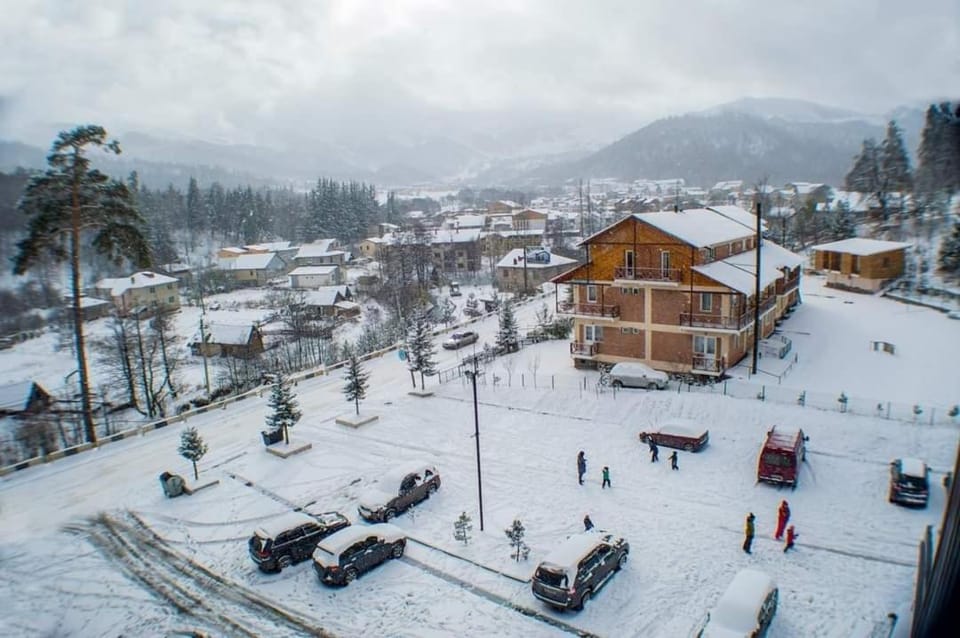 Natural landscape, Winter, Mountain view, Parking