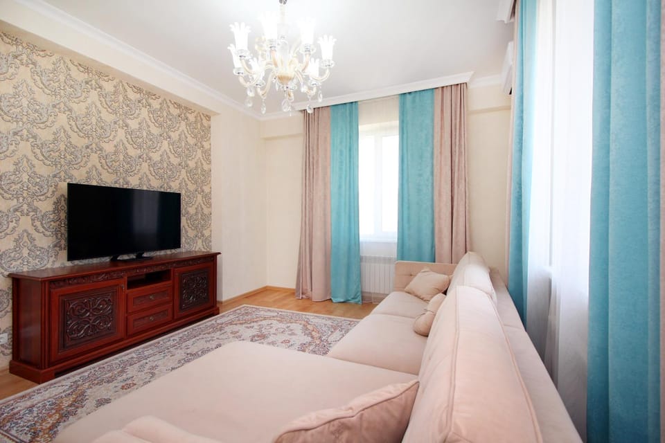 2-комнатная квартира в ЖК Гагарин Парк Apartment in Almaty