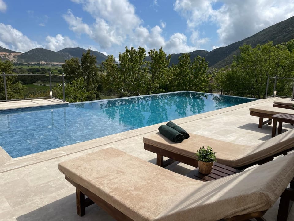 Natural landscape, Pool view, Swimming pool, sunbed