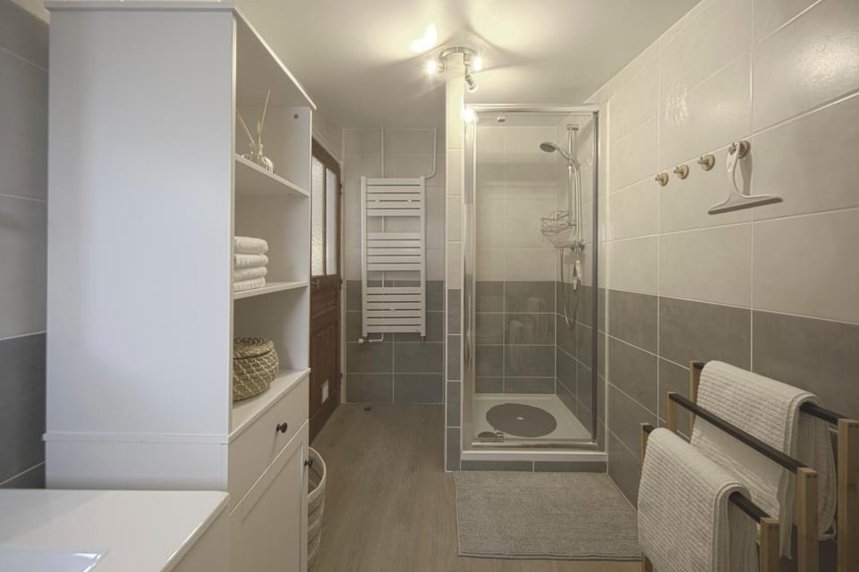 Shower, Toilet, Bathroom, towels