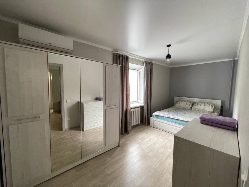 Bedroom, bunk bed, wardrobe, air conditioner
