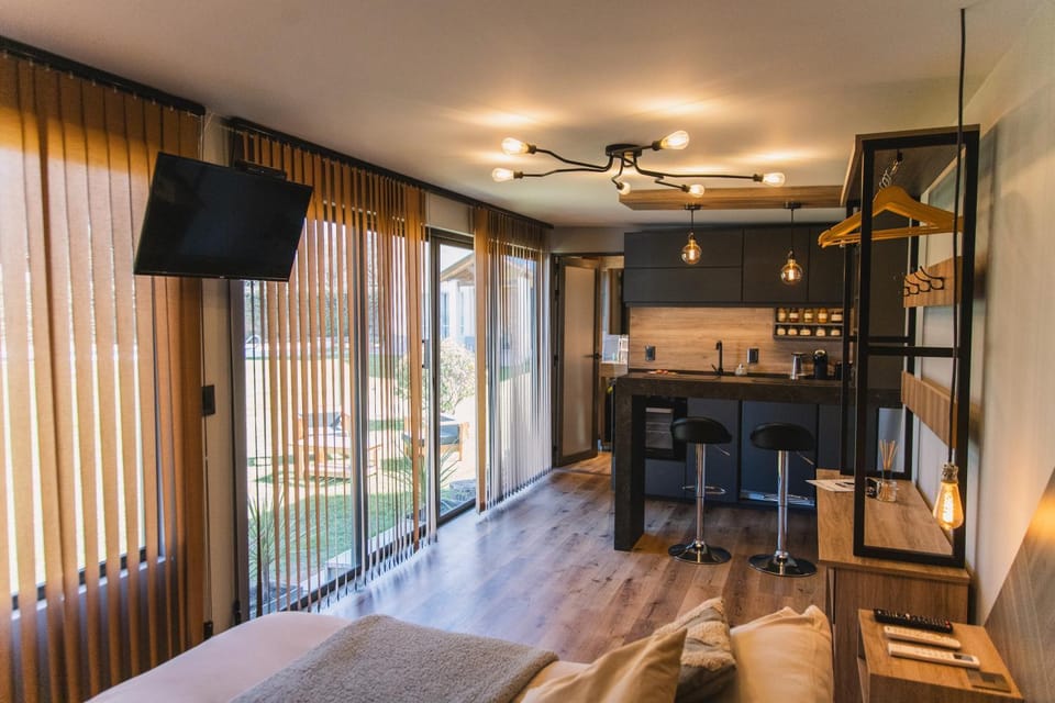 Kitchen or kitchenette, Living room, Photo of the whole room, Bedroom