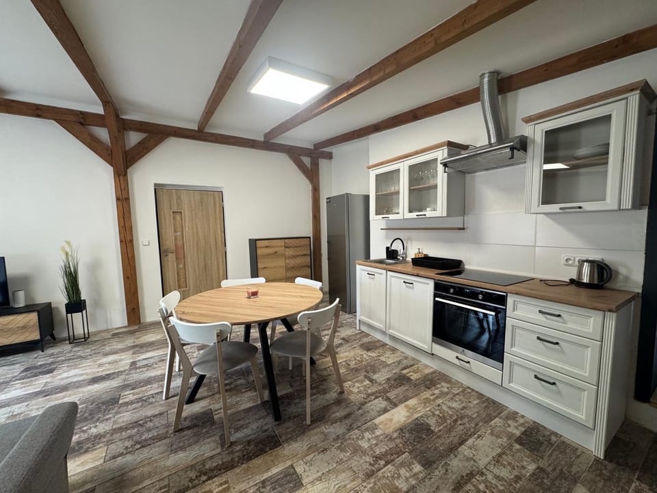 Living room, kitchen