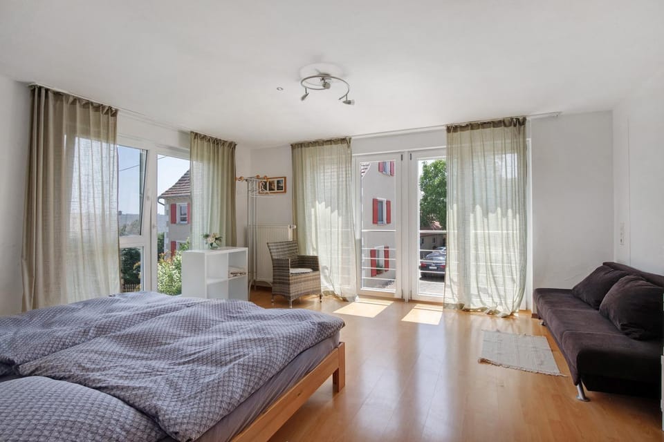 Property building, Living room, Bedroom