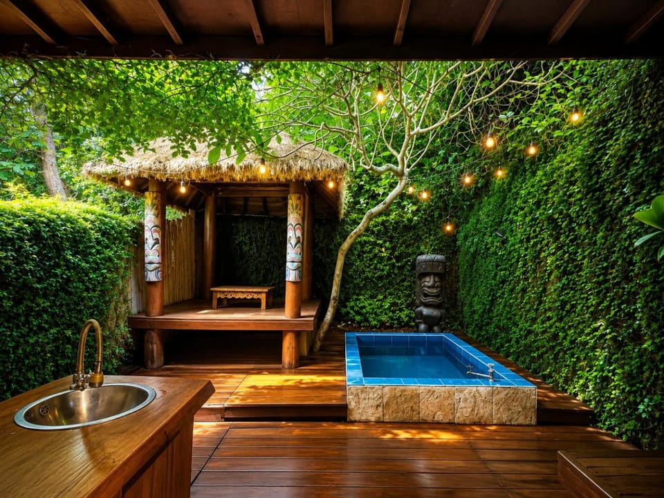 Garden, Garden view, Pool view, sunbed