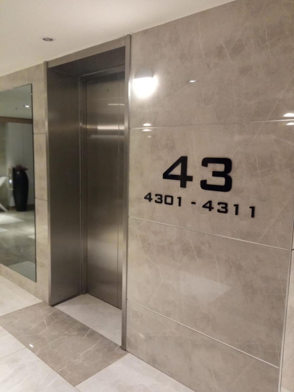 Property logo or sign, elevator
