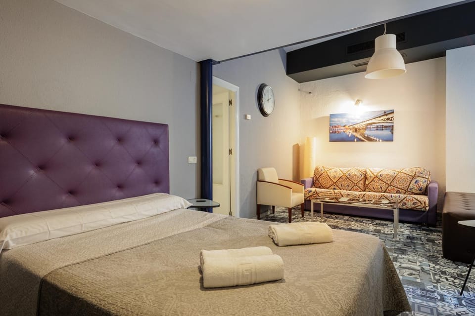 Property building, Living room, Bedroom