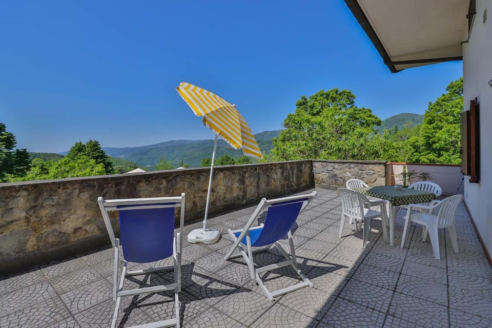 Patio, Natural landscape, Mountain view, sunbed