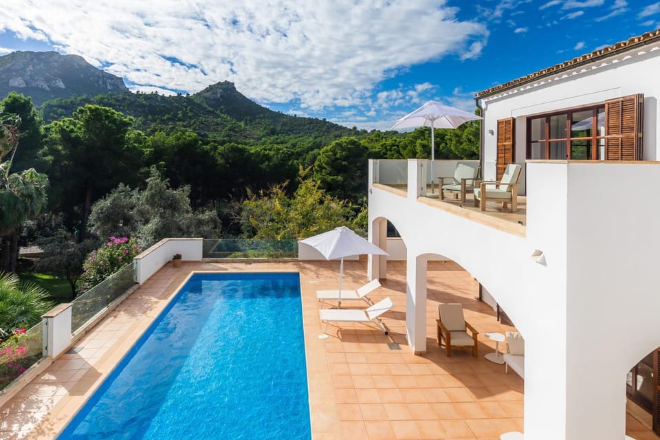 Property building, Living room, Swimming pool