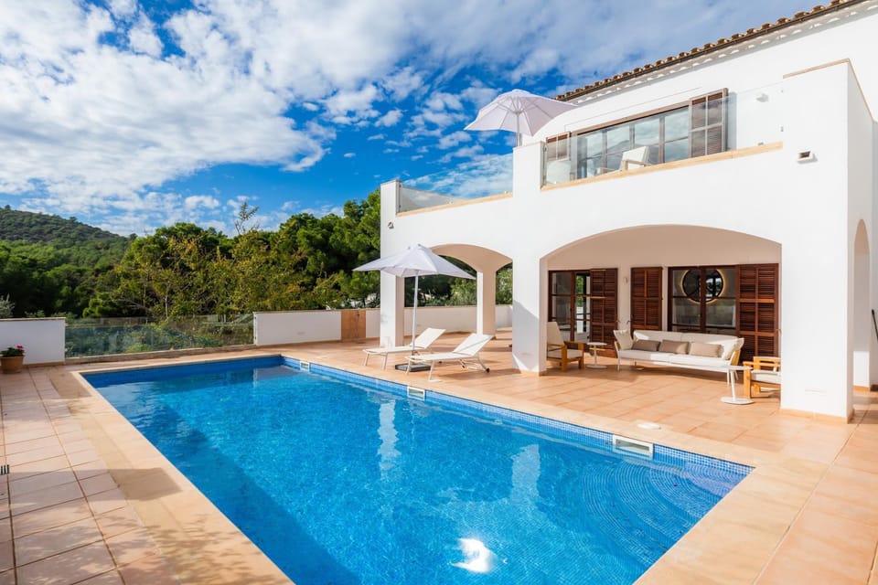 Property building, Living room, Swimming pool
