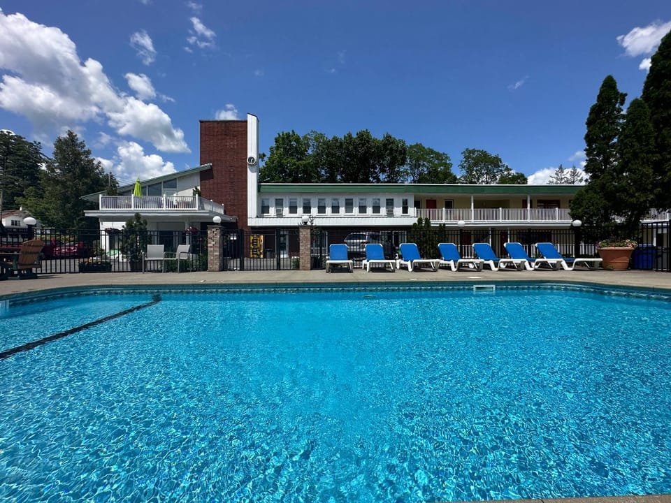 Property building, Patio, Pool view, Swimming pool