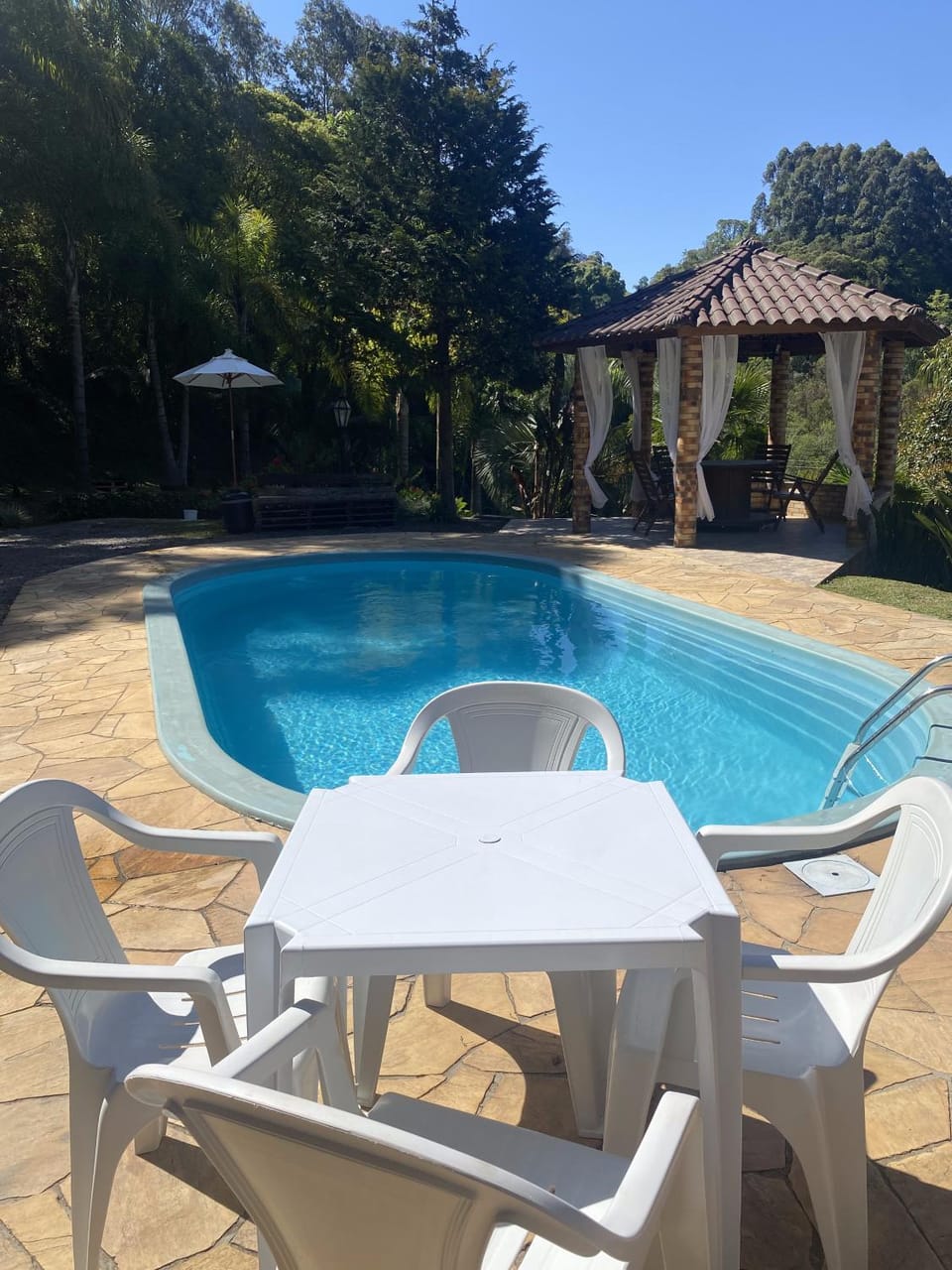Patio, Day, Pool view, Swimming pool