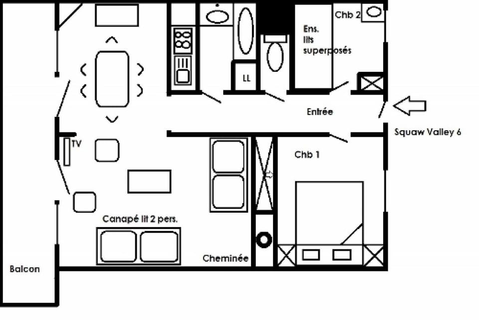 Résidence Squaw Valley - Appartement 3 pièces 6 personnes proche du coeur de la station de Méribel et des pistes MAE-1884 Apartment in Les Allues