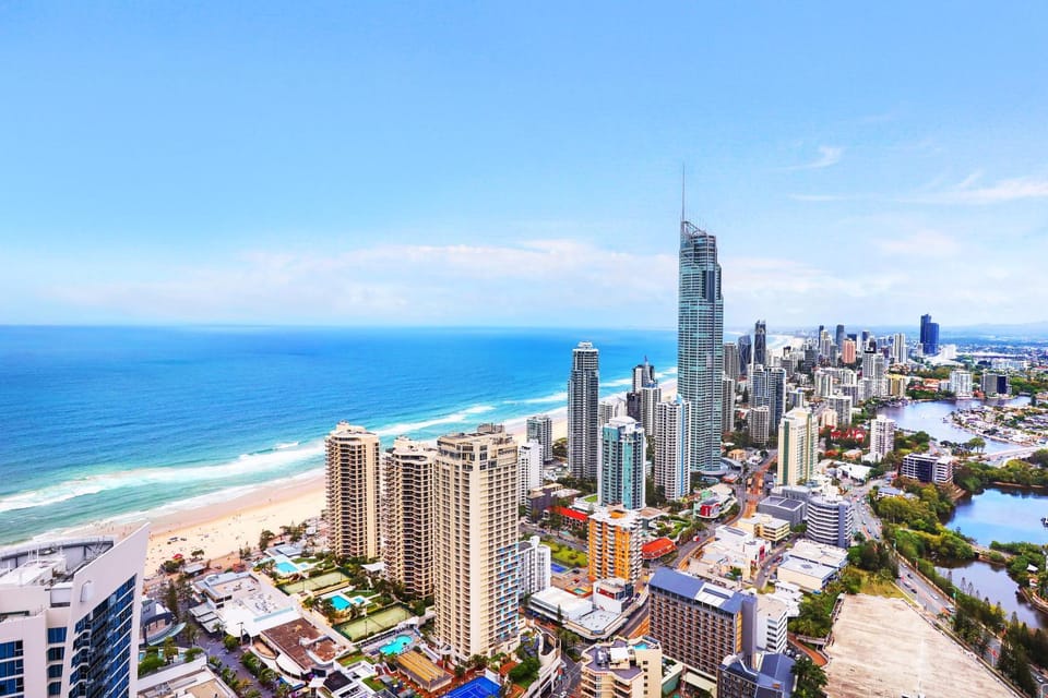 Property building, Nearby landmark, Day, Natural landscape, Bird's eye view, Beach, City view, Sea view