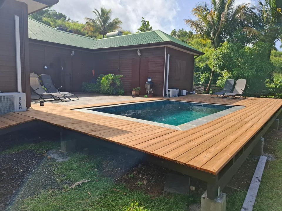 Day, Natural landscape, Garden, Garden view, Pool view, Swimming pool, sunbed