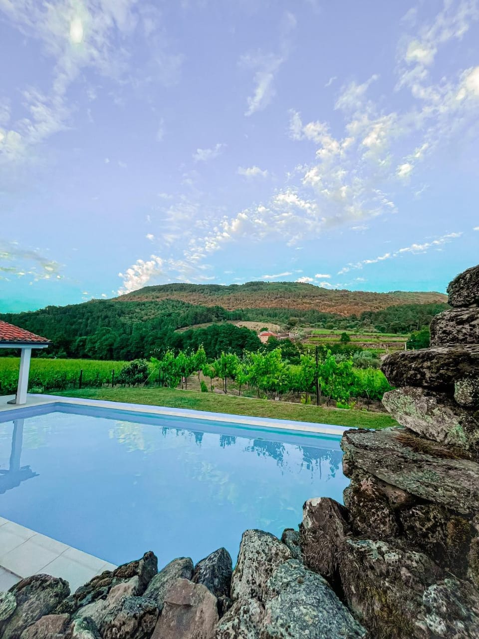 Natural landscape, Mountain view, Swimming pool