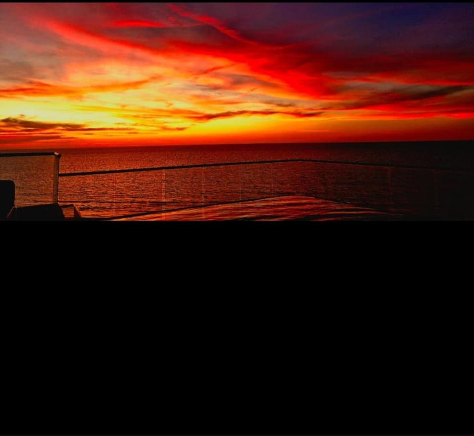 Natural landscape, Sea view, Sunset