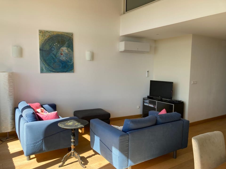 Living room, Seating area, air conditioner