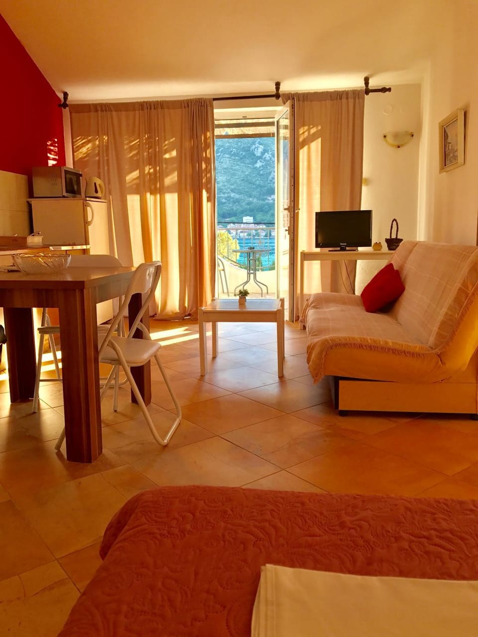 Living room, Seating area, Sea view