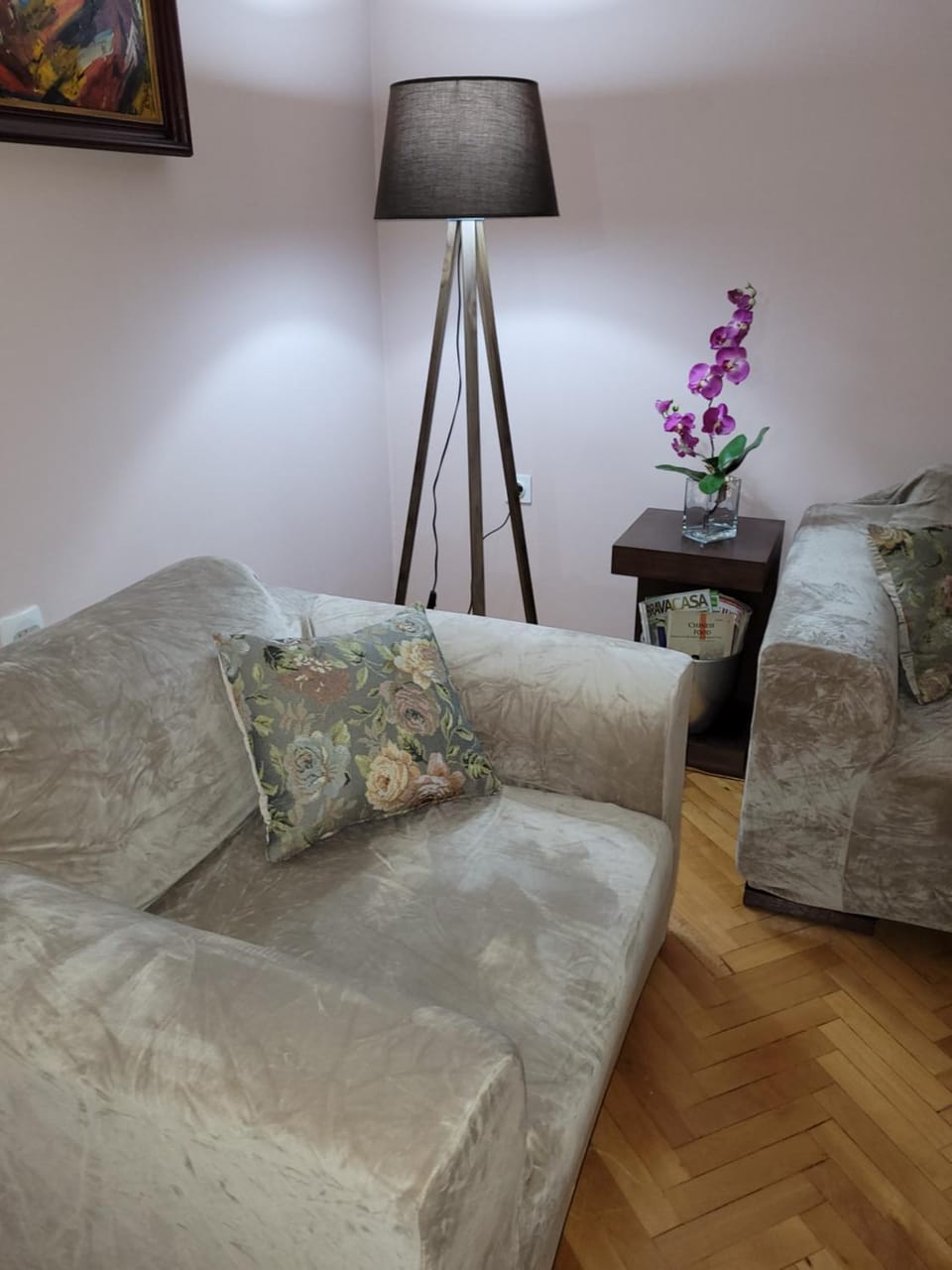 Night, Living room, Seating area, air conditioner
