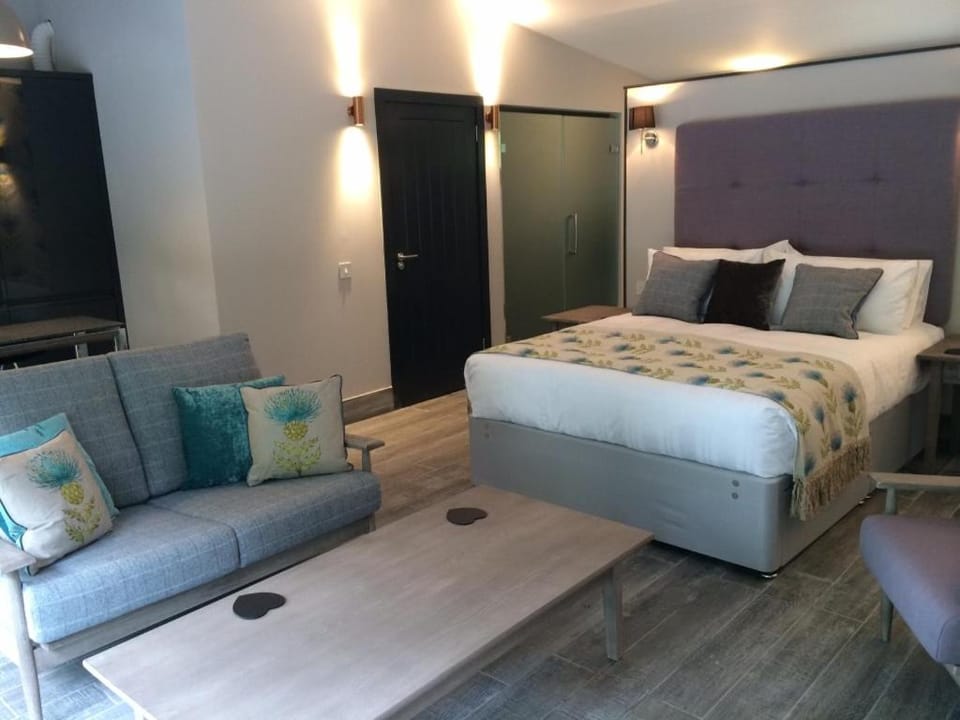 Bed, Living room, Photo of the whole room, Seating area, Bedroom