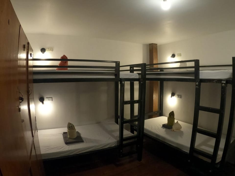 bunk bed, wardrobe
