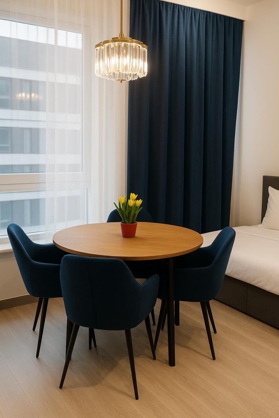 Photo of the whole room, Dining area, furniture, heating