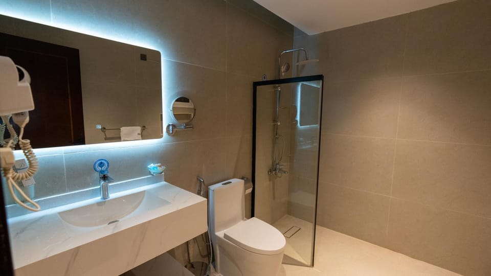 Shower, Toilet, Bathroom, hair dryier