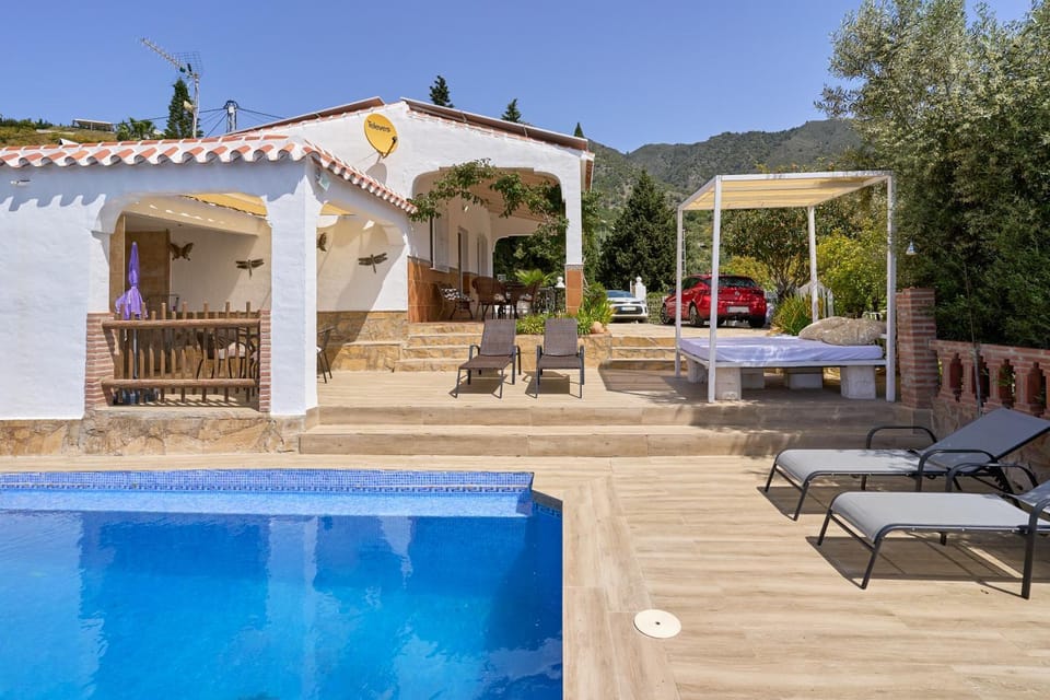 Property building, Living room, Swimming pool