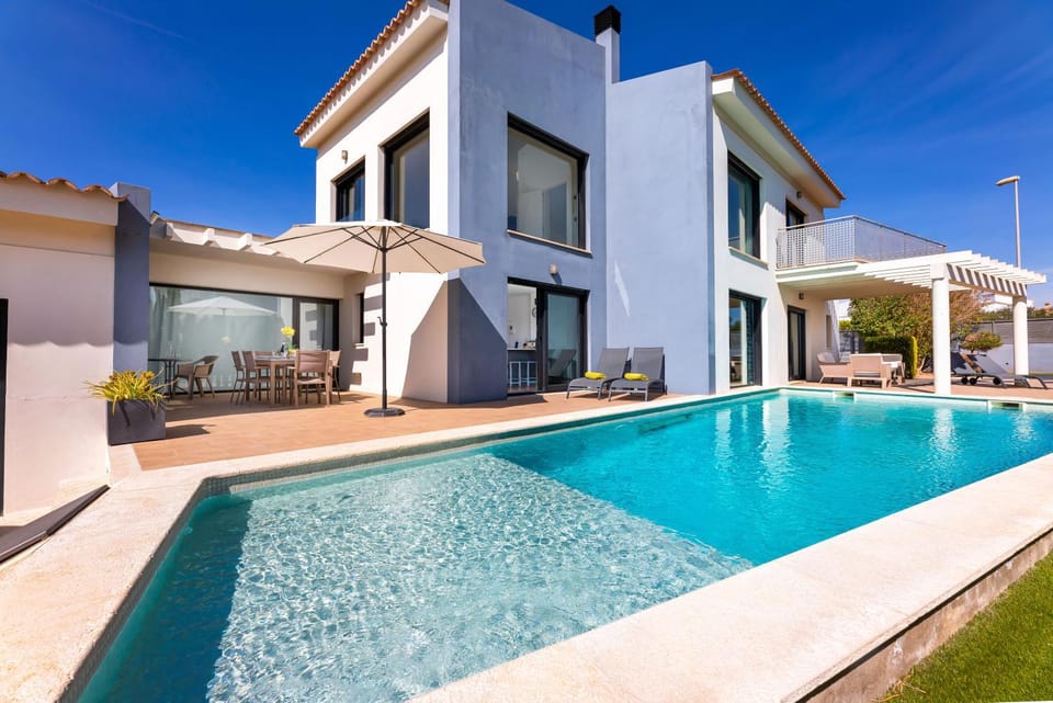 Property building, Living room, Swimming pool