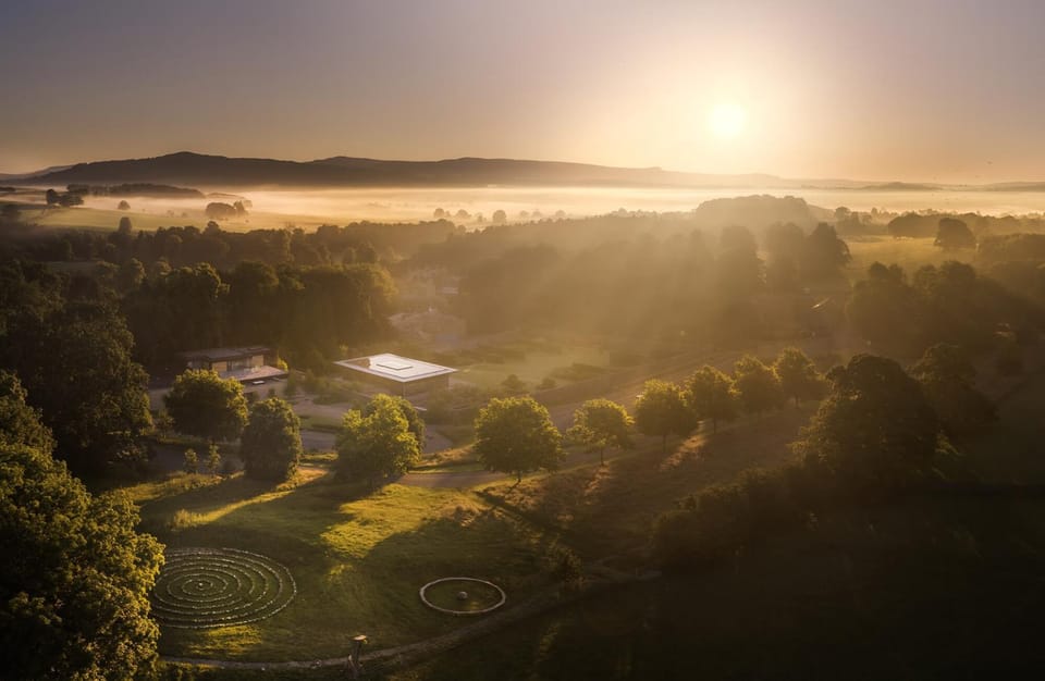 Nearby landmark, Natural landscape, Bird's eye view, Sunrise