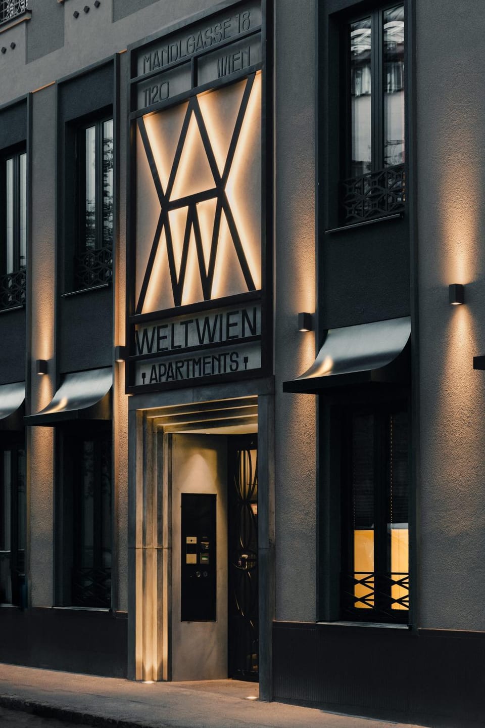 Property building, Facade/entrance, Night, Neighbourhood, Entertainment