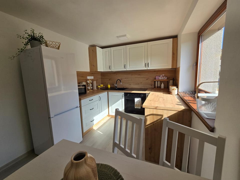 Kitchen or kitchenette, Dining area, oven, stove