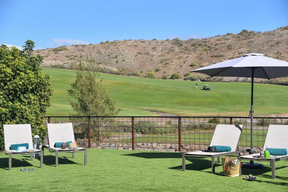 Natural landscape, Garden, Golfcourse, Mountain view