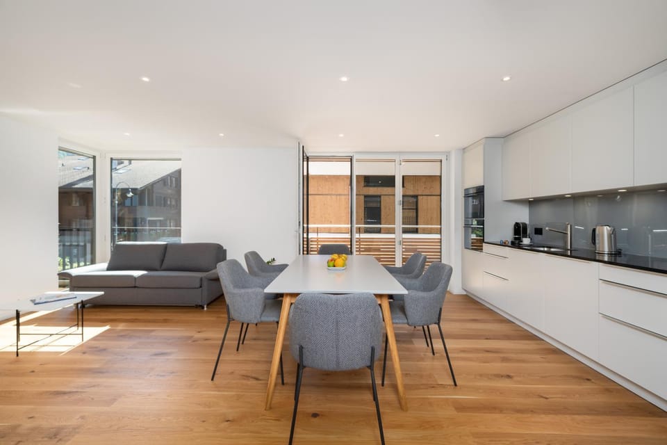 Kitchen or kitchenette, Living room, Dining area