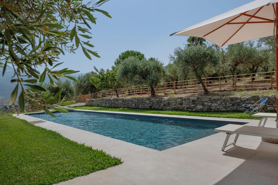 Property building, Living room, Swimming pool