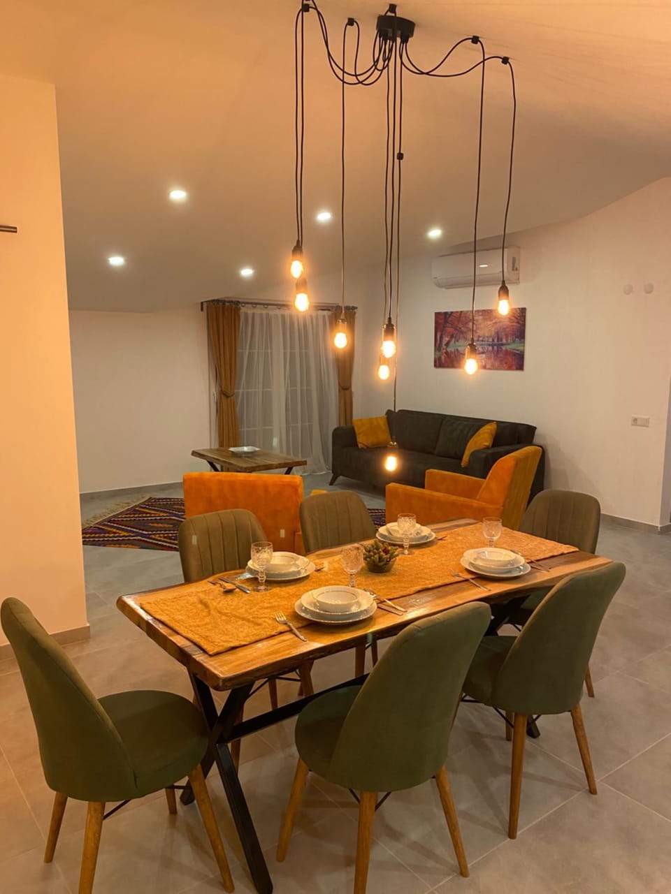 Living room, Seating area, Dining area