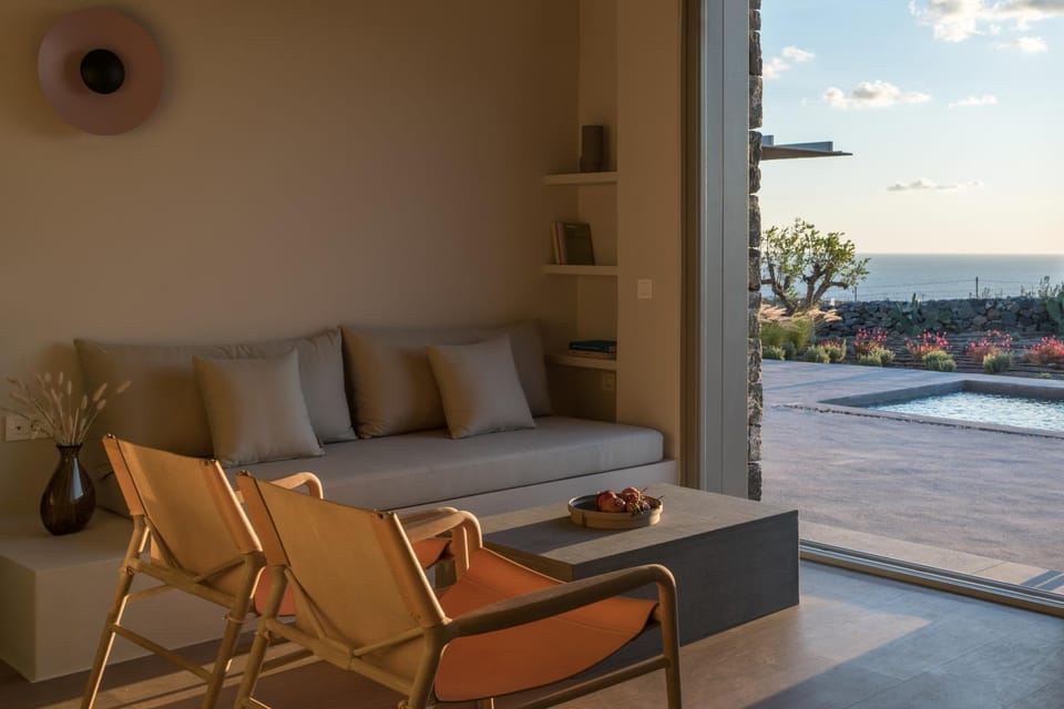 Patio, Seating area, Sea view, Swimming pool