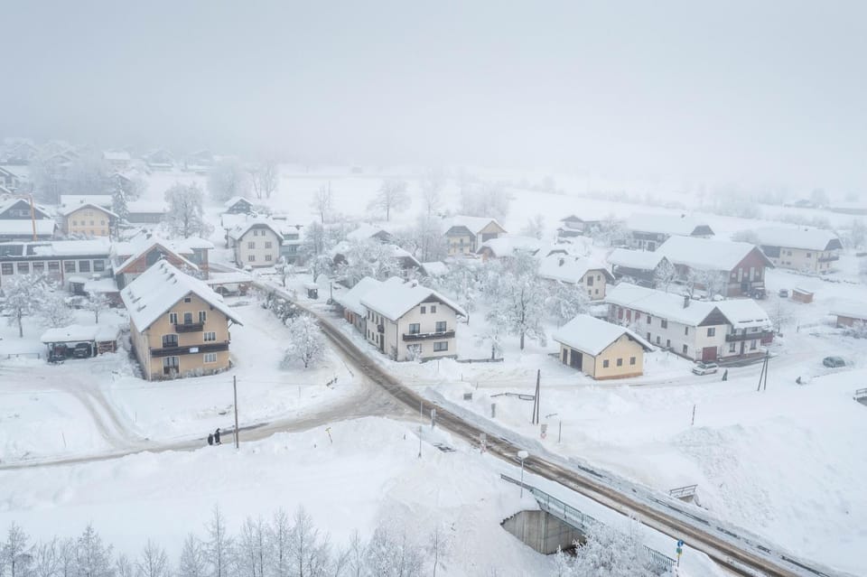 Neighbourhood, Bird's eye view, Winter, City view, Street view