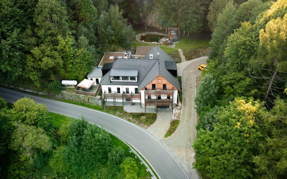 Property building, Natural landscape, Bird's eye view