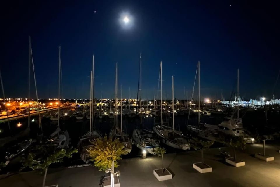 Night, Natural landscape, Sea view