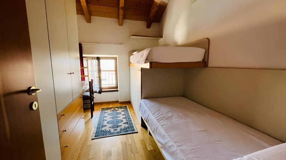 Bedroom, bunk bed, wardrobe