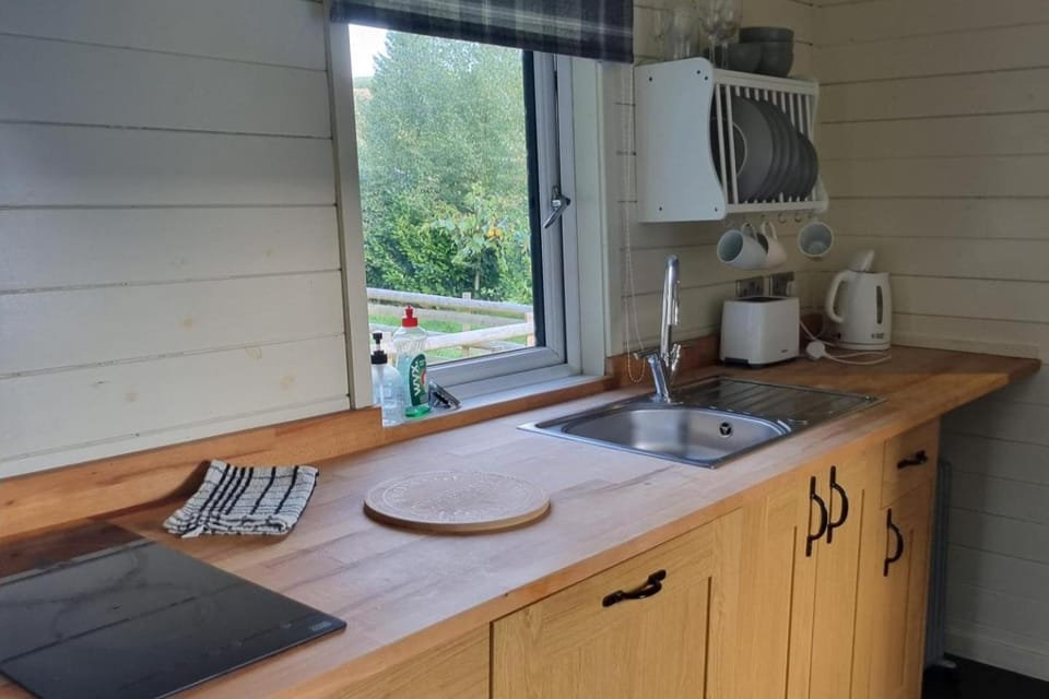 Glamping Hut - Sleeps 2 hot tub & parking House in Wales