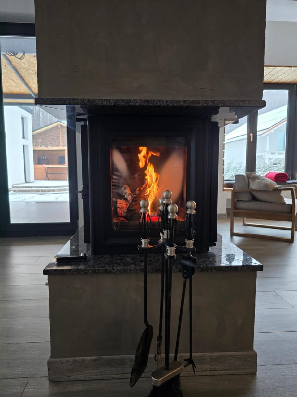 Living room, fireplace