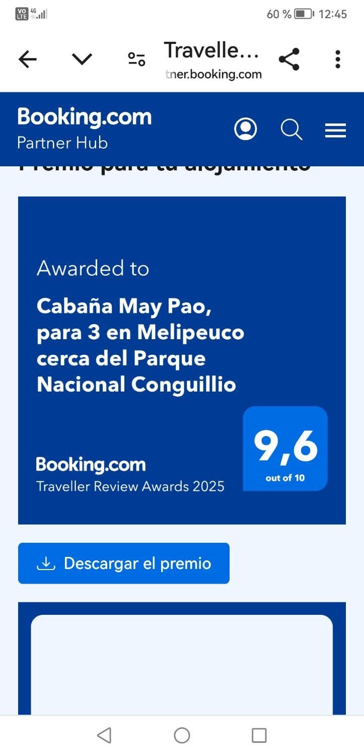 Cabaña May Pao, para 3 en Melipeuco cerca del Parque Nacional Conguillio Apartment in Araucania, Chile