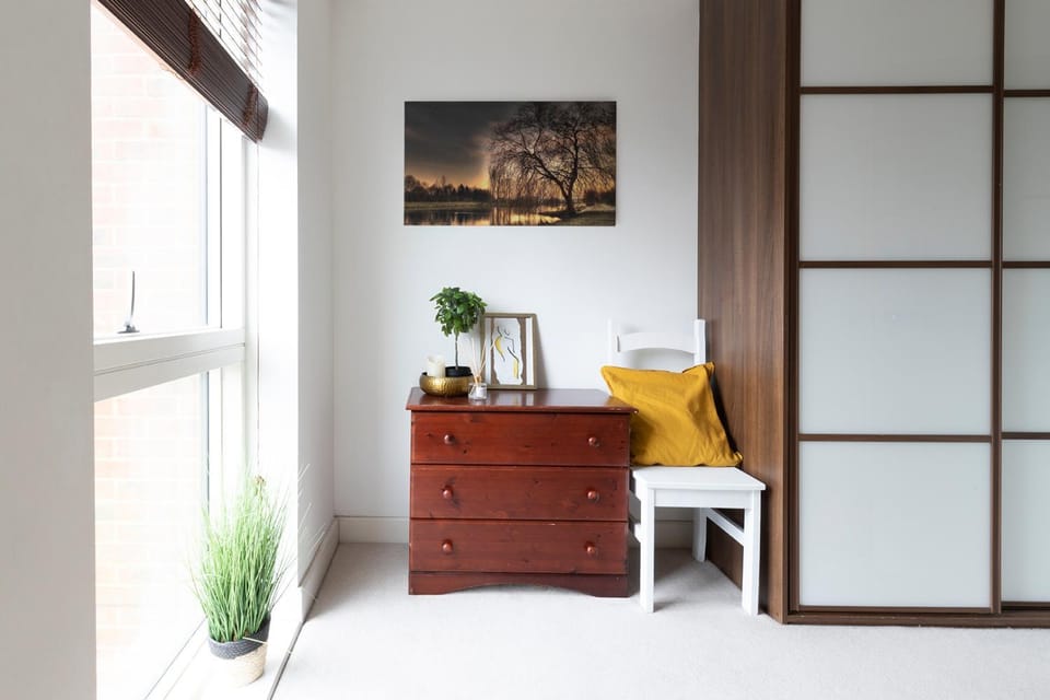 Shower, Bed, Bathroom, Bedroom, wardrobe