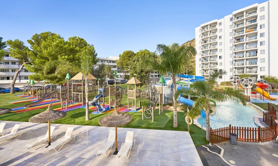 Children play ground, Garden, Aqua park, Swimming pool, children, Family