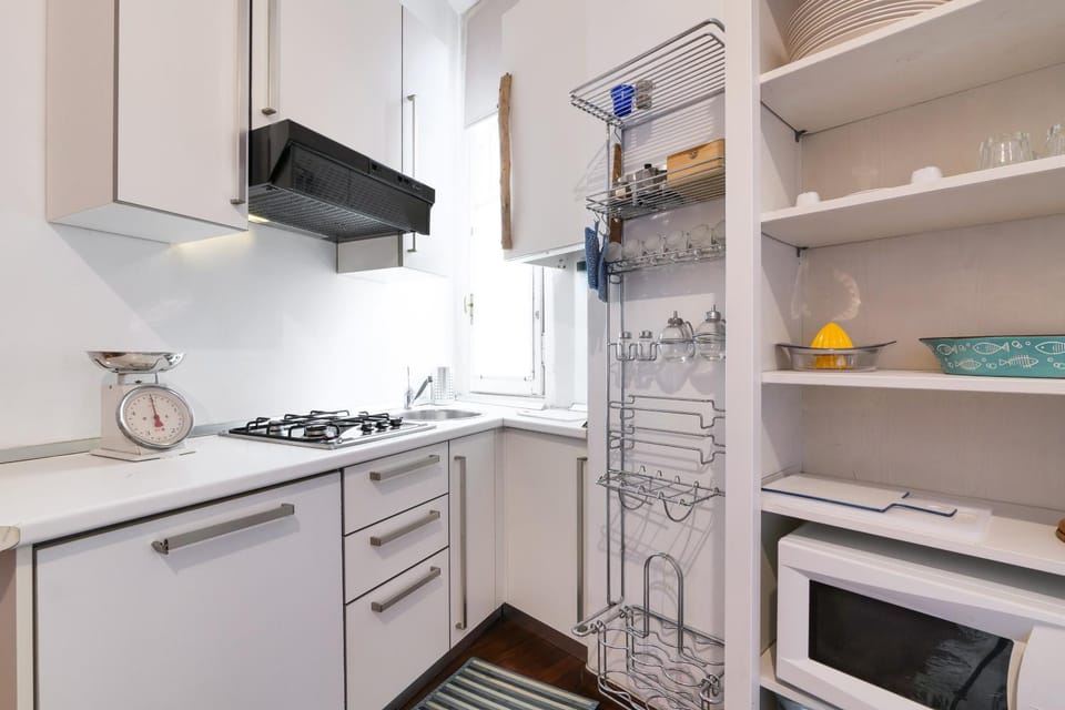 Kitchen or kitchenette, minibar, stove